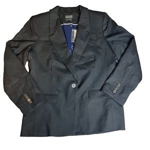 Womens black j crew Willa blazer NWT size 14 Italian fabric